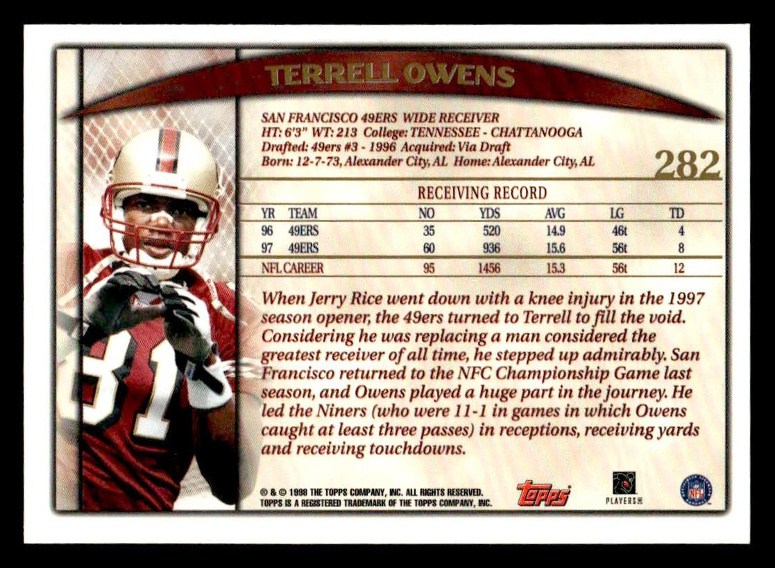 1998 Topps #282 Terrell Owens