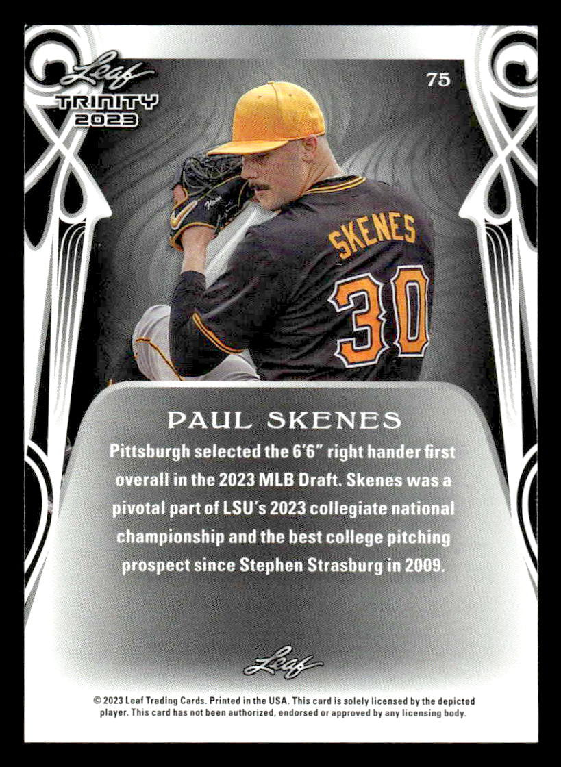 2023 Leaf Trinity #75 Paul Skenes