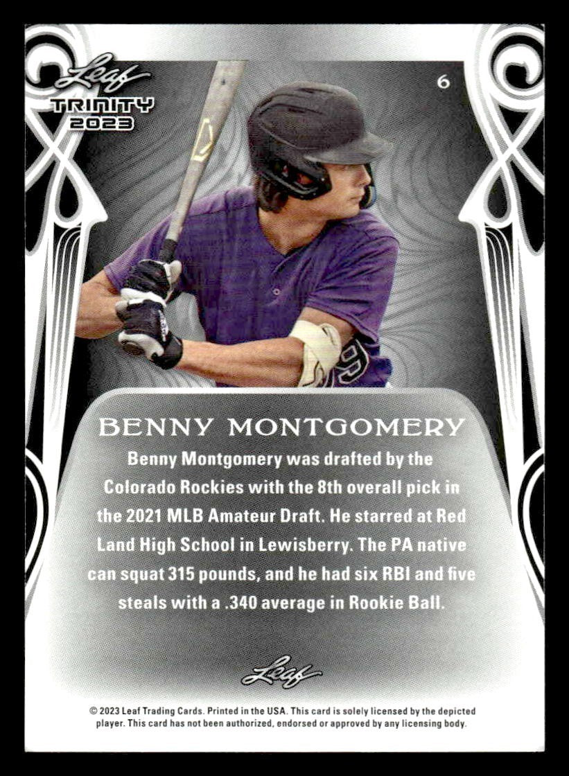 2023 Leaf Trinity #6 Benny Montgomery