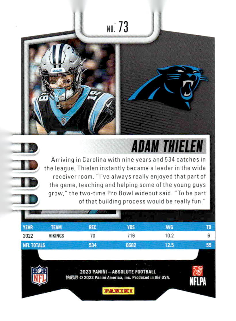 2023 Panini Absolute #73 Adam Thielen Retail