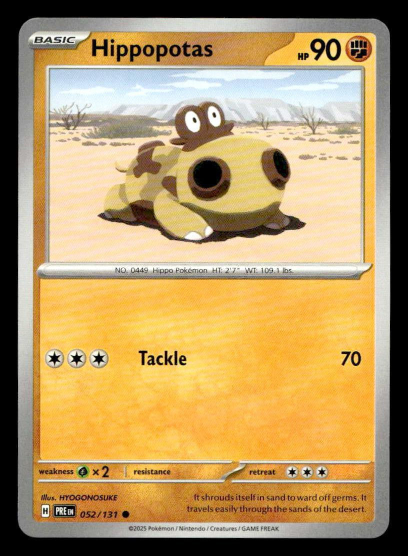 SV: Prismatic Evolutions #052/131 Hippopotas Common