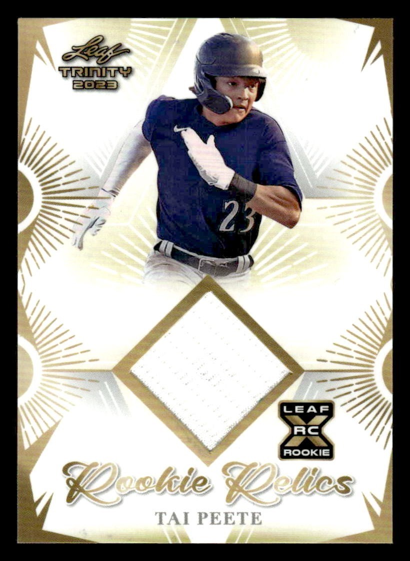 2023 Leaf Trinity #RR-46 Tai Peete Rookie Relics