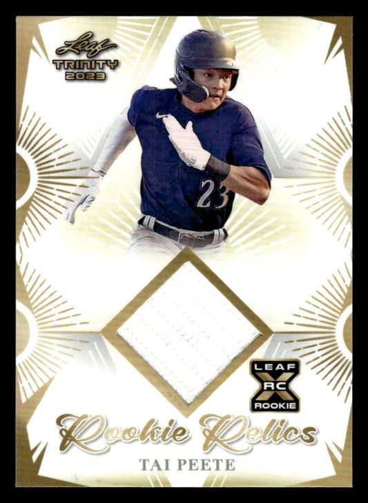 2023 Leaf Trinity #RR-46 Tai Peete Rookie Relics