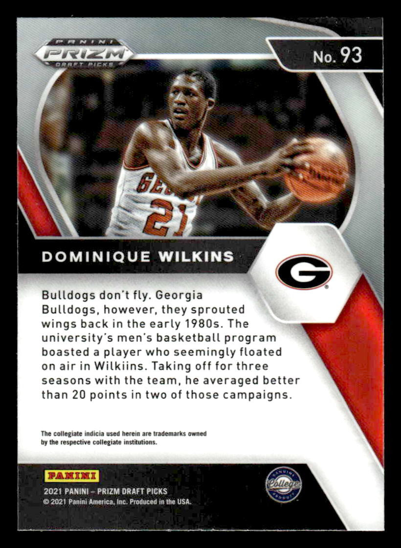 2021 Panini Prizm Draft Picks #93 Dominique Wilkins