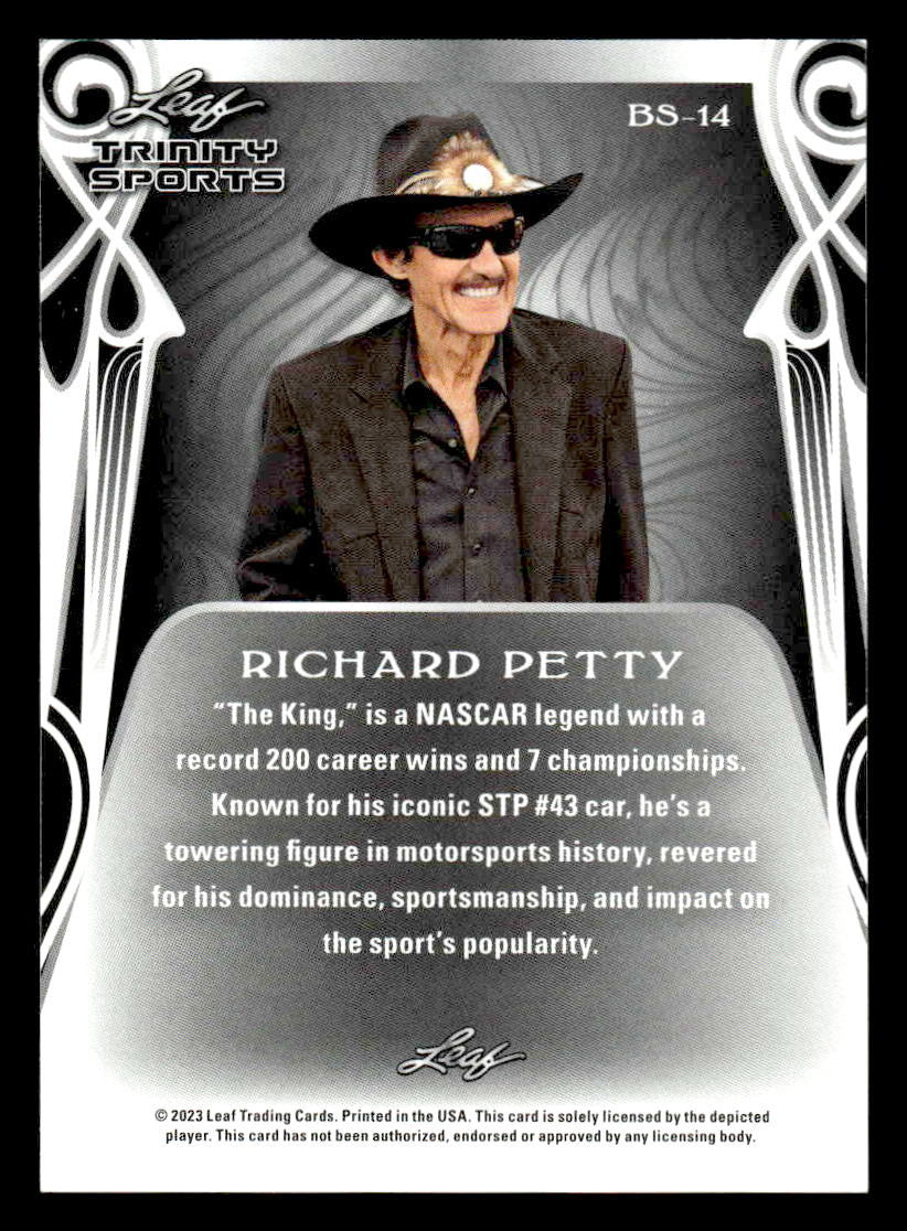 2023 Leaf Trinity #BS-14 Richard Petty Base Sports