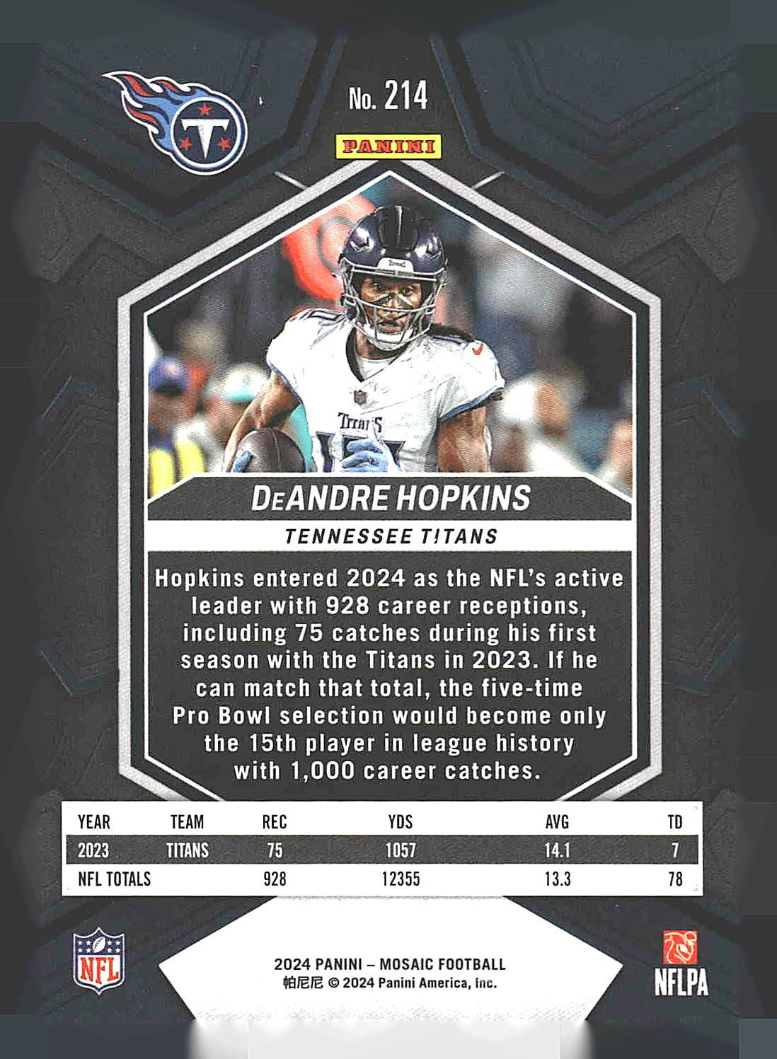 2024 Panini Mosaic #214 DeAndre Hopkins