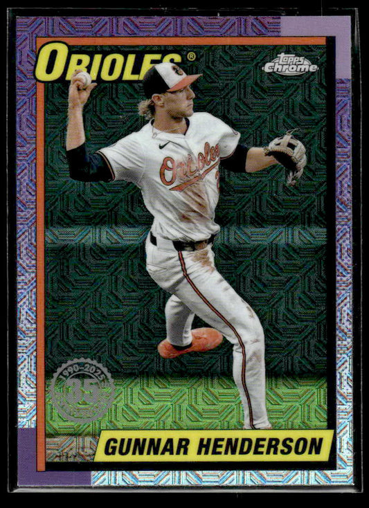 2025 Topps #T90C-1 Gunnar Henderson 1990 Topps Baseball 35th Anniversary Chrome