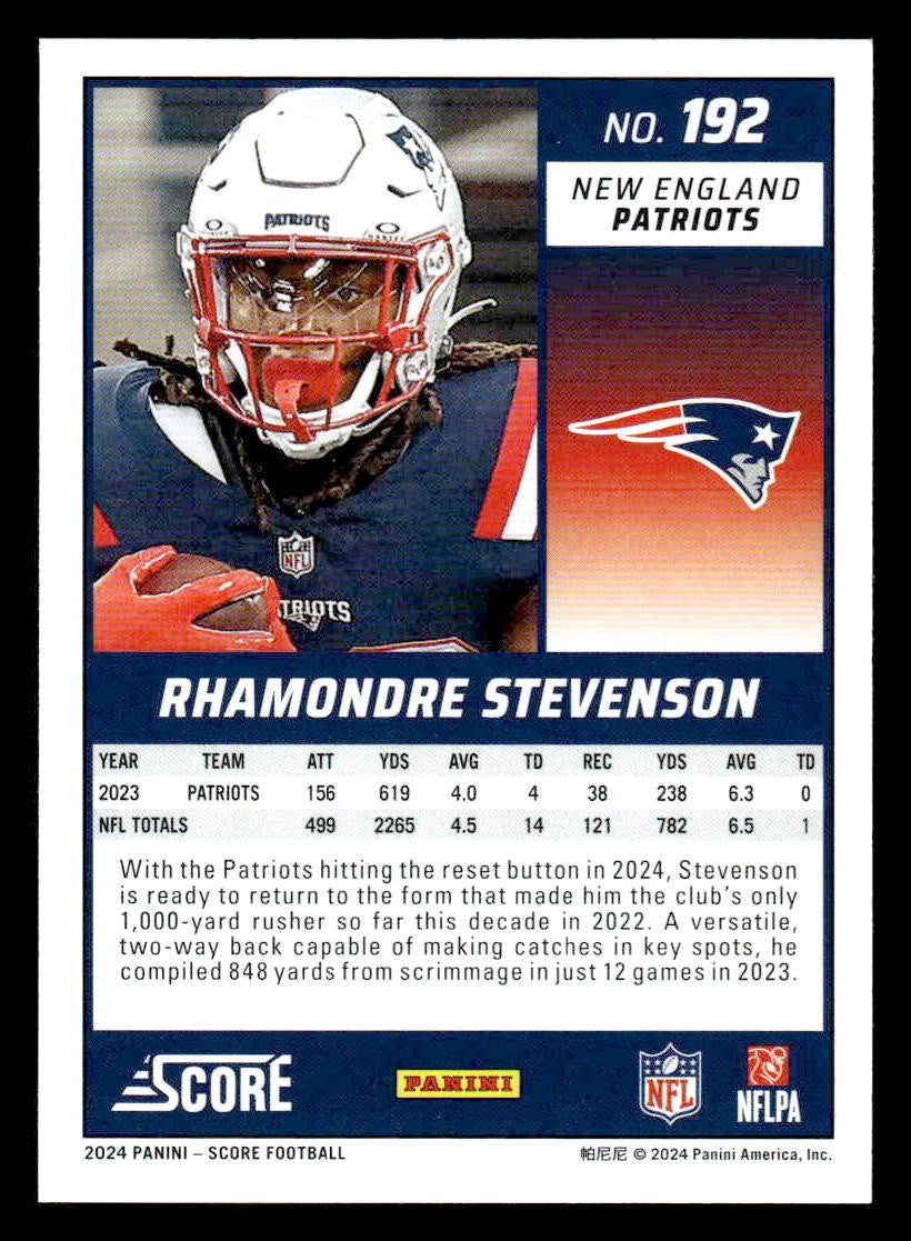 2024 Score #192 Rhamondre Stevenson