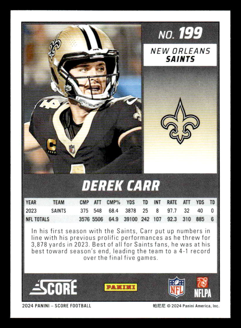 2024 Score #199 Derek Carr
