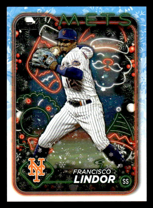 2024 Topps Holiday #H36 Francisco Lindor