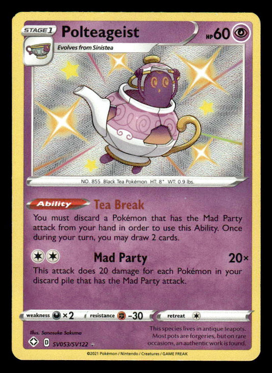 Shining Fates: Shiny Vault #SV053/SV122 Polteageist Shiny Holo Rare