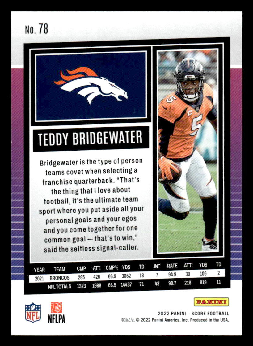 2022 Score #78 Teddy Bridgewater