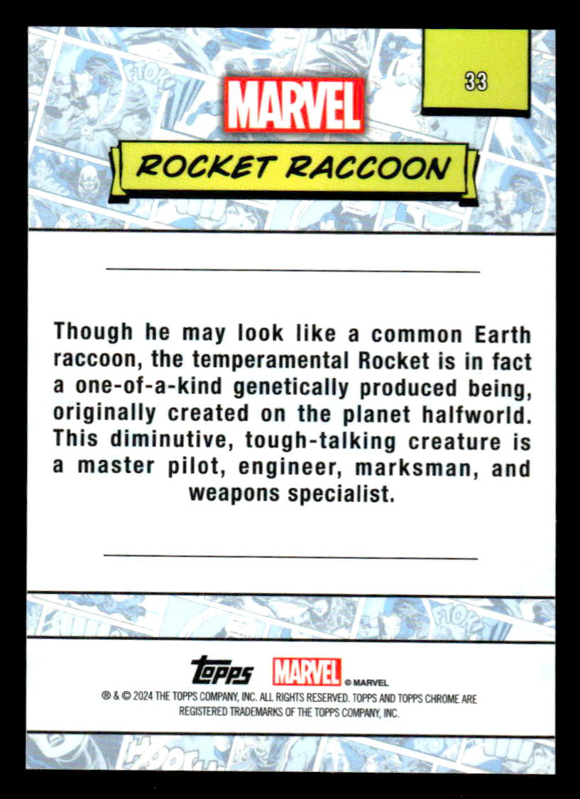 2024 Topps Chrome Marvel #33 Rocket Raccoon