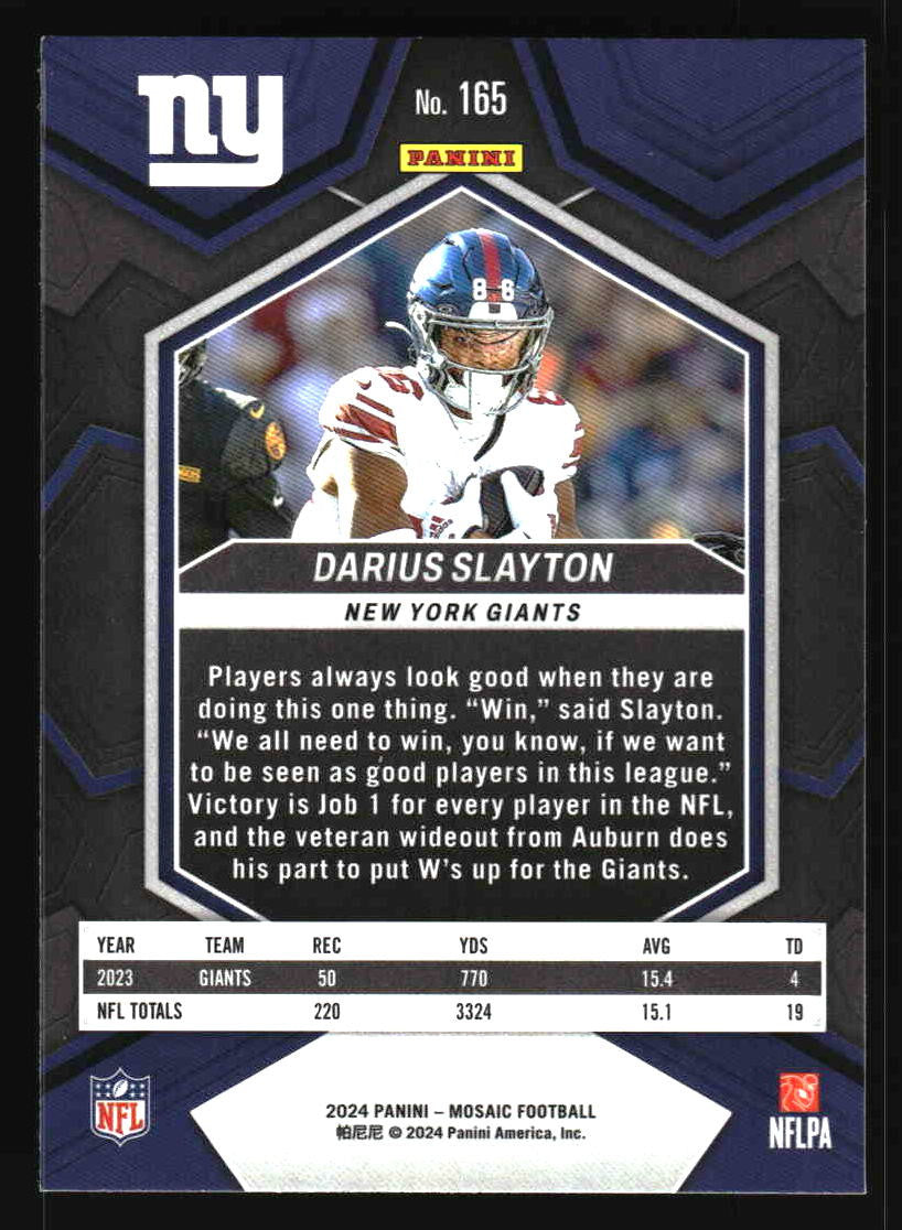 2024 Panini Mosaic #165 Darius Slayton