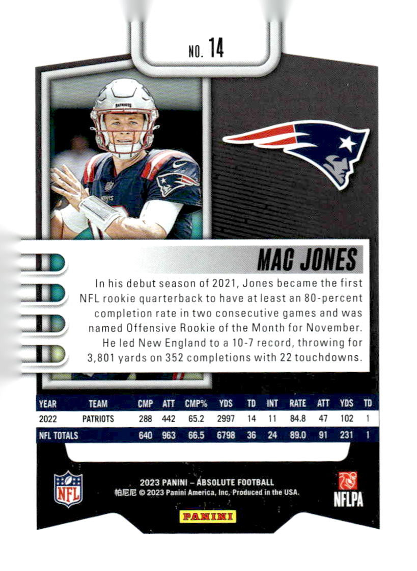 2023 Panini Absolute #14 Mac Jones Retail