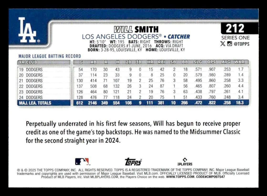 2025 Topps #212 Will Smith