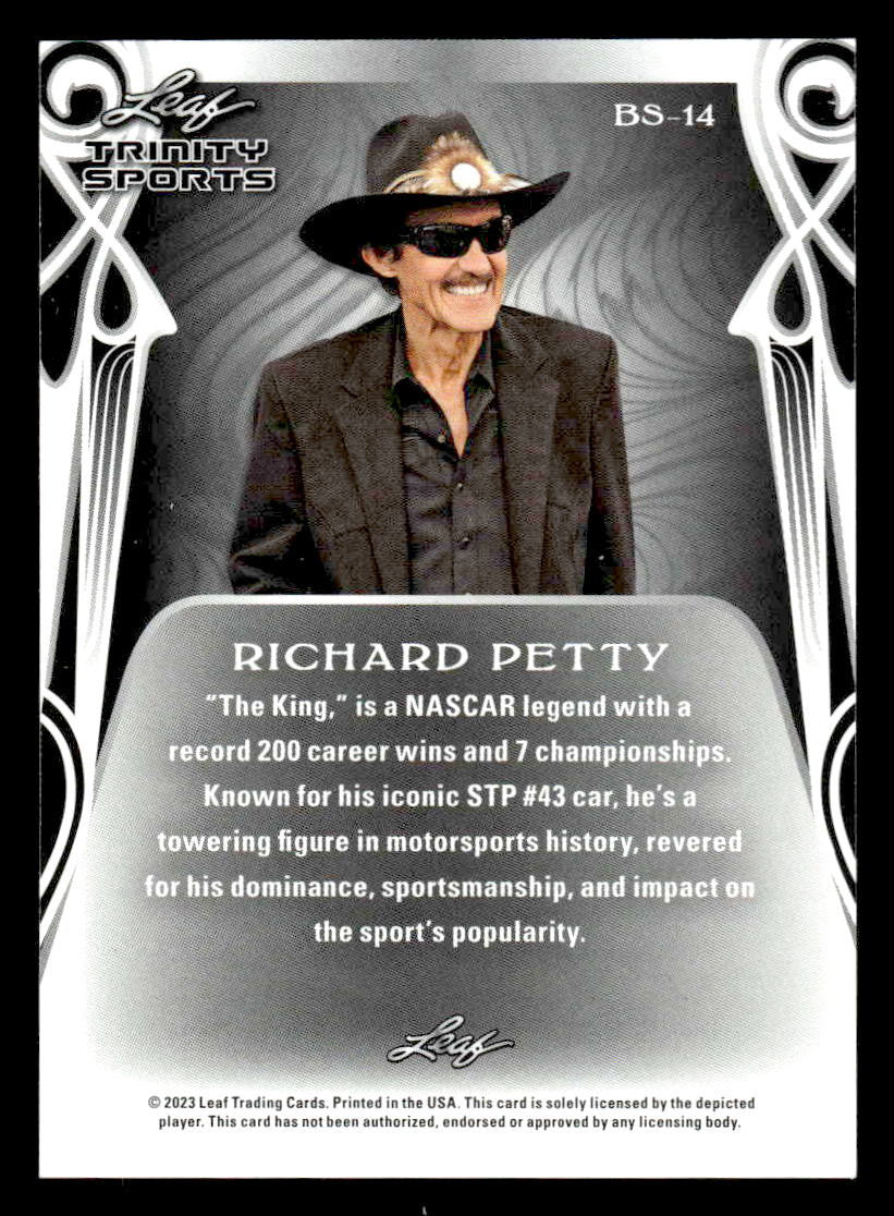 2023 Leaf Trinity #BS-14 Richard Petty Base Sports