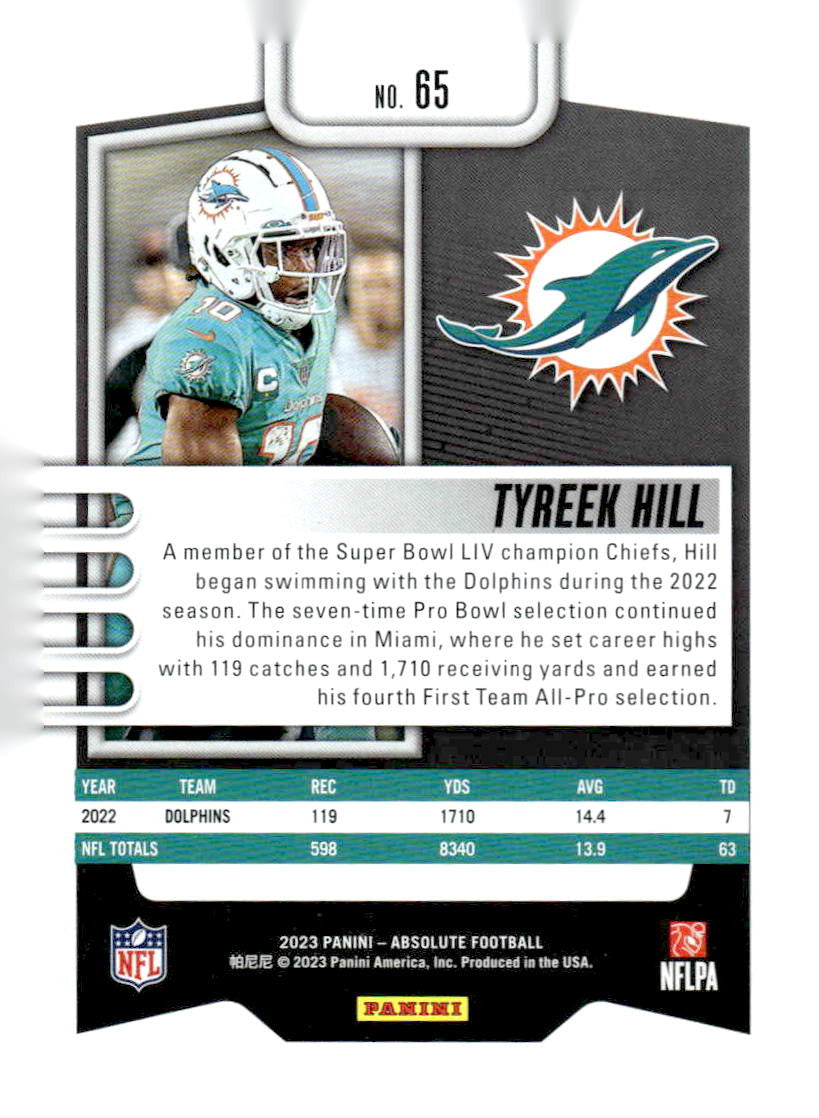 2023 Panini Absolute #65 Tyreek Hill Retail