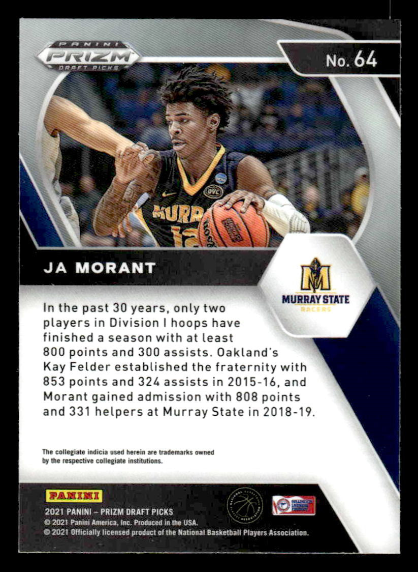 2021 Panini Prizm Draft Picks #64 Ja Morant