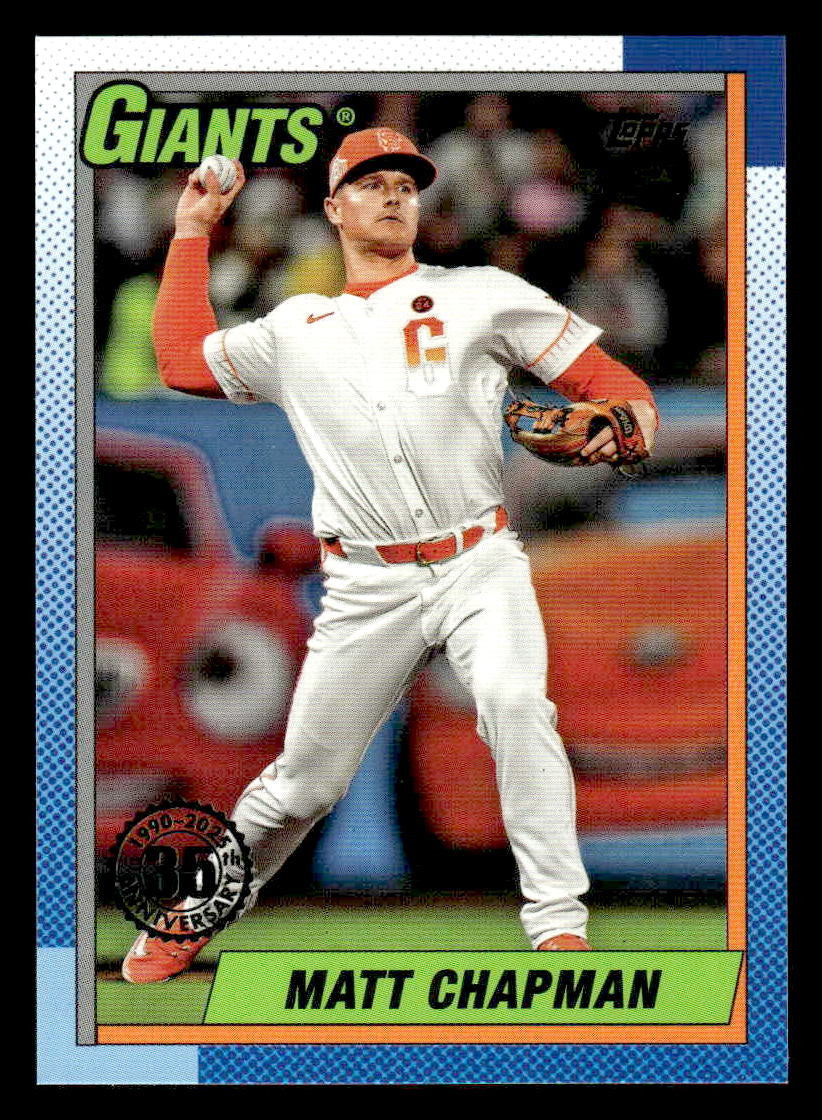 2025 Topps #T90-86 Matt Chapman 1990 Topps Baseball 35th Anniversary