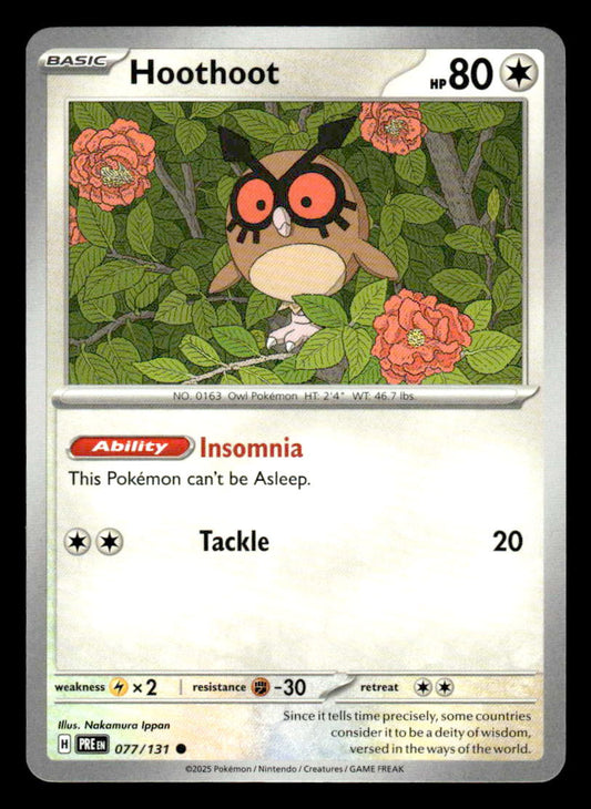 SV: Prismatic Evolutions #077/131 Hoothoot Common