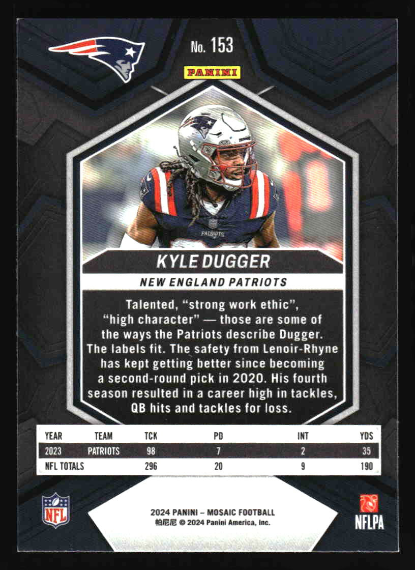 2024 Panini Mosaic #153 Kyle Dugger