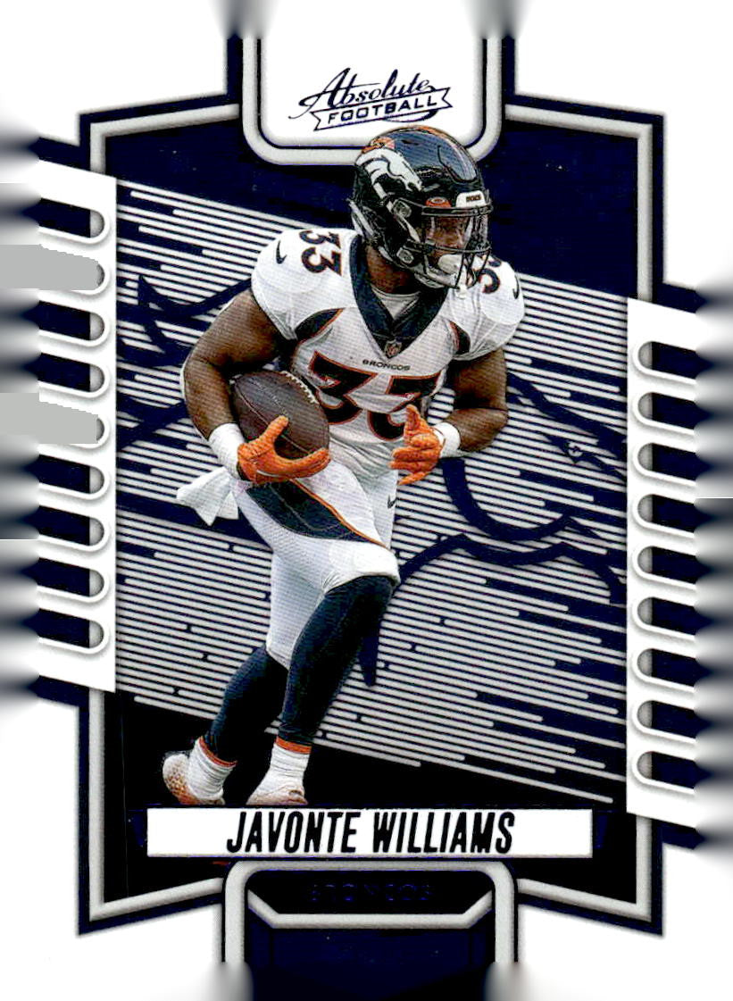 2023 Panini Absolute #54 Javonte Williams Blue