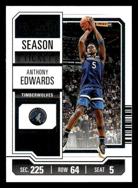 2023-24 Panini Contenders #62 Anthony Edwards Season Ticket Retail