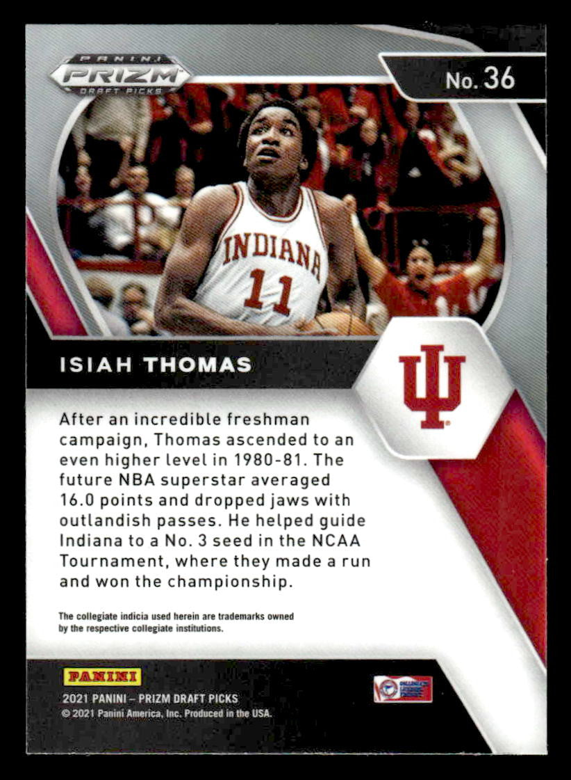 2021 Panini Prizm Draft Picks #36 Isiah Thomas