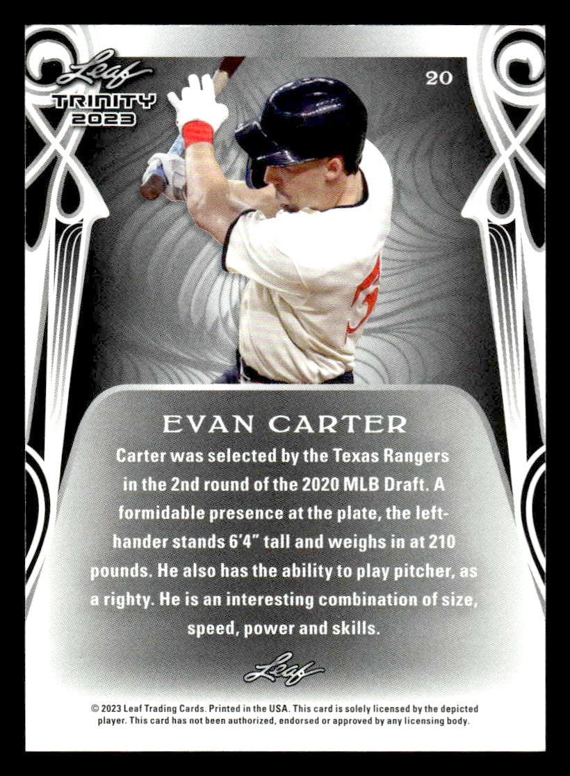 2023 Leaf Trinity #20 Evan Carter