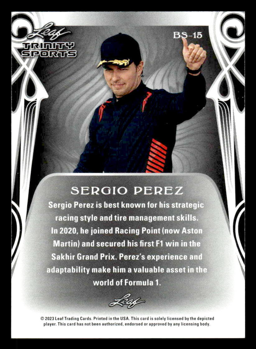 2023 Leaf Trinity #BS-15 Sergio Perez Base Sports