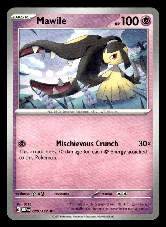 SV03: Obsidian Flames #089/197 Mawile Common