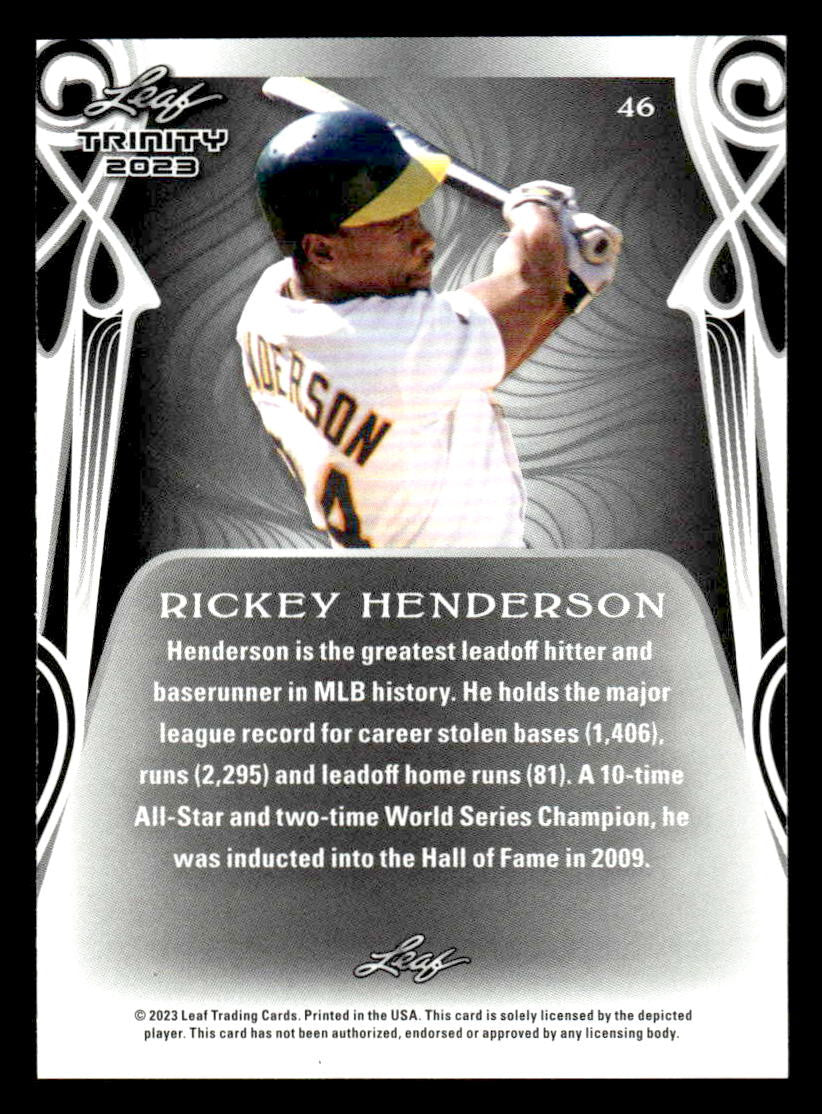 2023 Leaf Trinity #46 Rickey Henderson