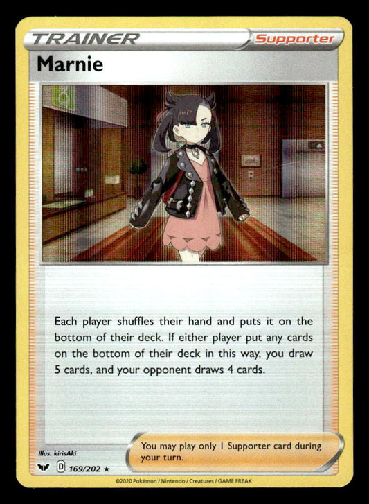 SWSH01: Sword & Shield Base Set #169/202 Marnie Holo Rare