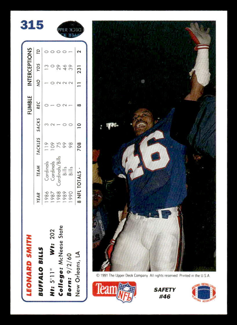 1991 Upper Deck #315 Leonard Smith