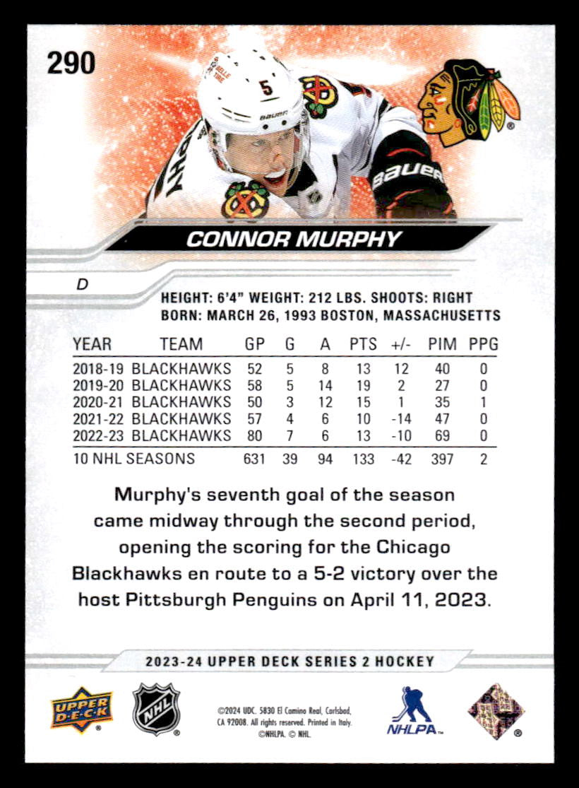 2023-24 Upper Deck #290 Connor Murphy