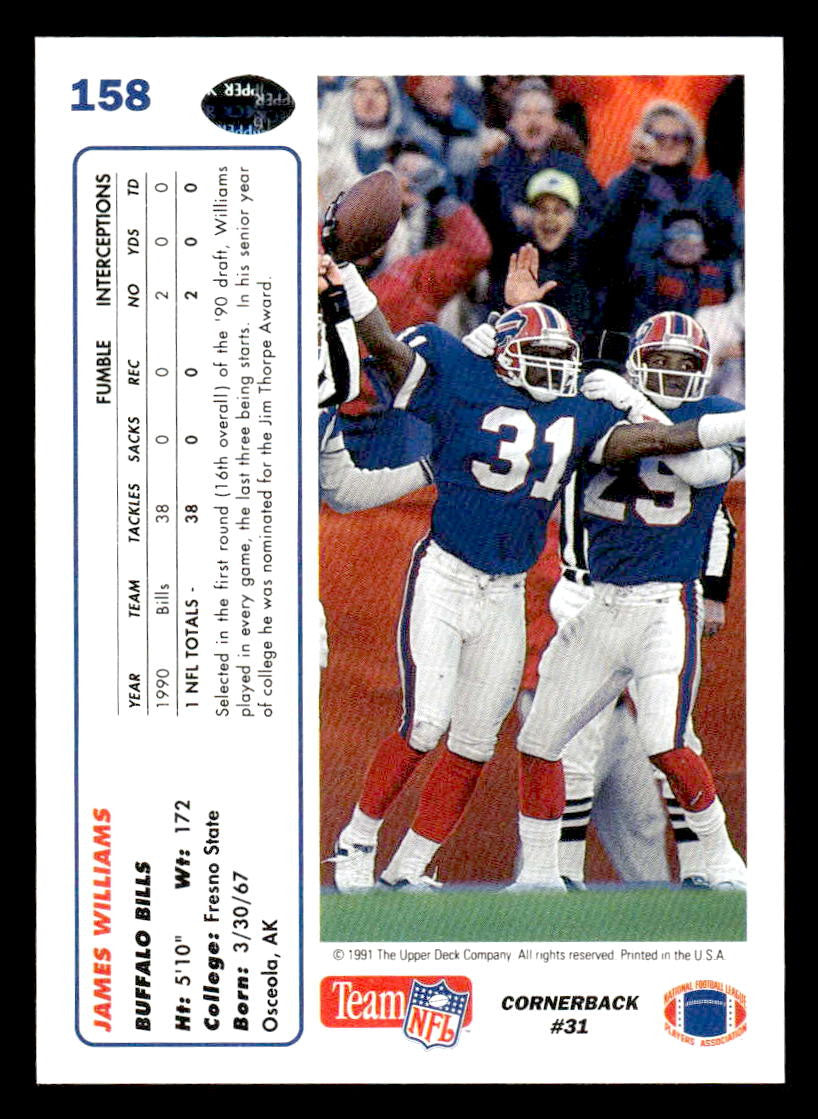 1991 Upper Deck #158 James Williams