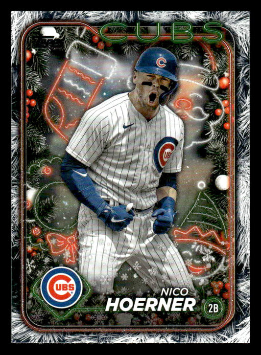 2024 Topps Holiday #H123 Nico Hoerner Silver Glitter