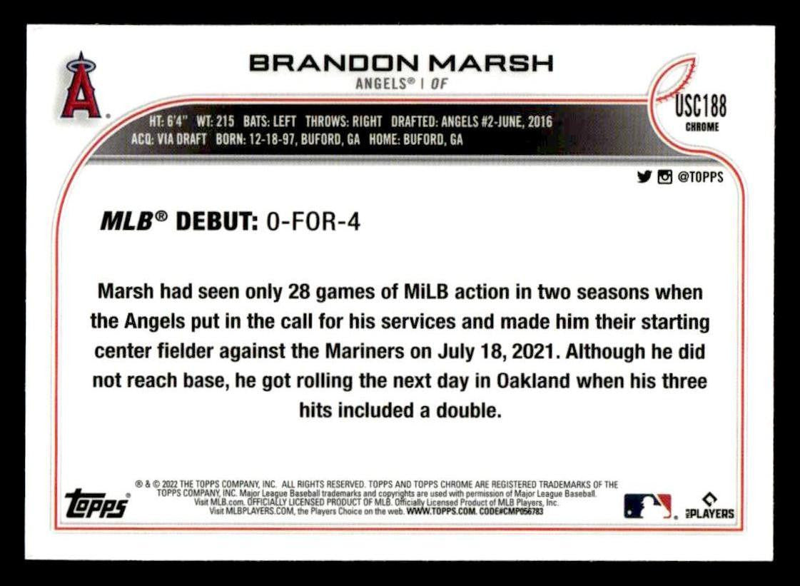 2022 Topps Chrome Update #USC188 Brandon Marsh