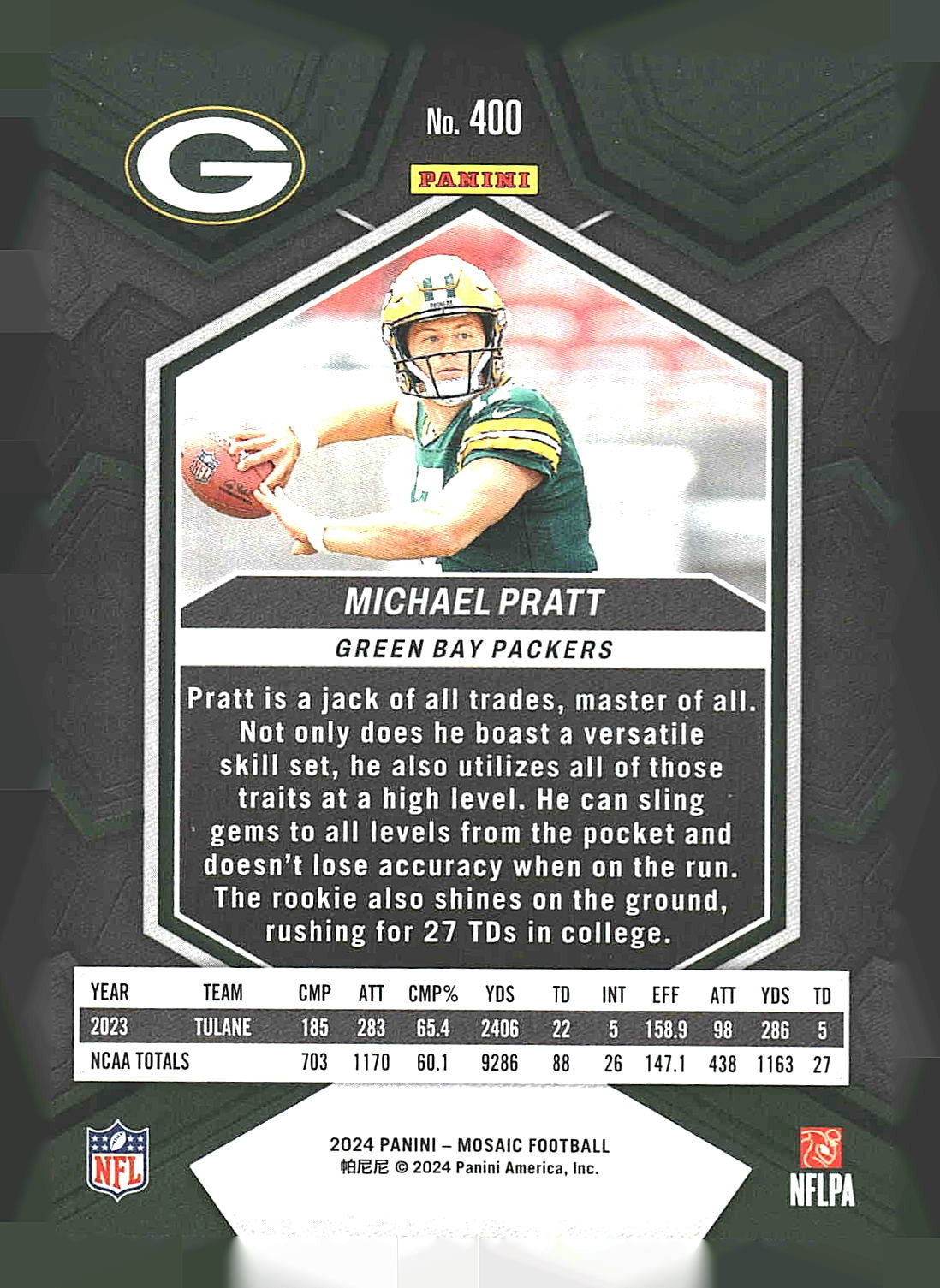 2024 Panini Mosaic #400 Michael Pratt