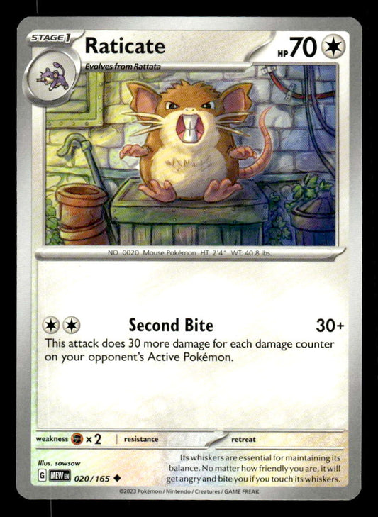 SV: Scarlet & Violet 151 #020/165 Raticate