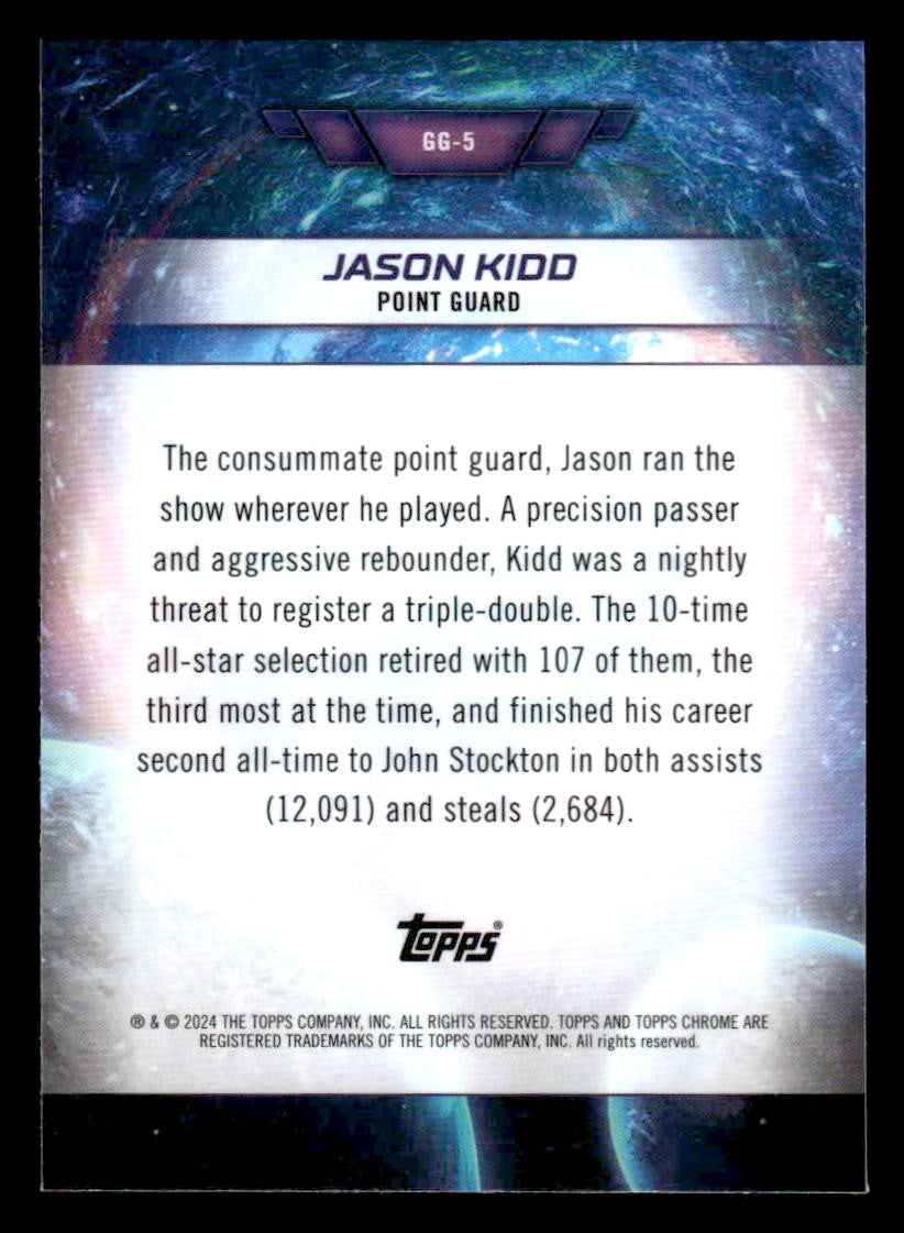 2023-24 Topps Chrome Cosmic #GG-5 Jason Kidd Galaxy Greats