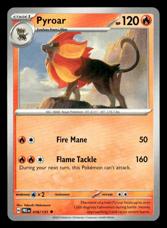 SV: Prismatic Evolutions #016/131 Pyroar Uncommon