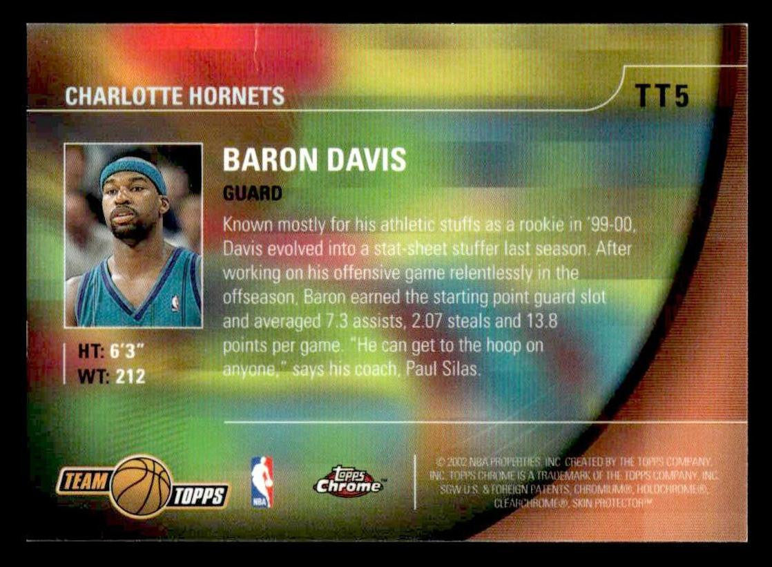 2001-02 Topps Chrome #TT5 Baron Davis Team Topps