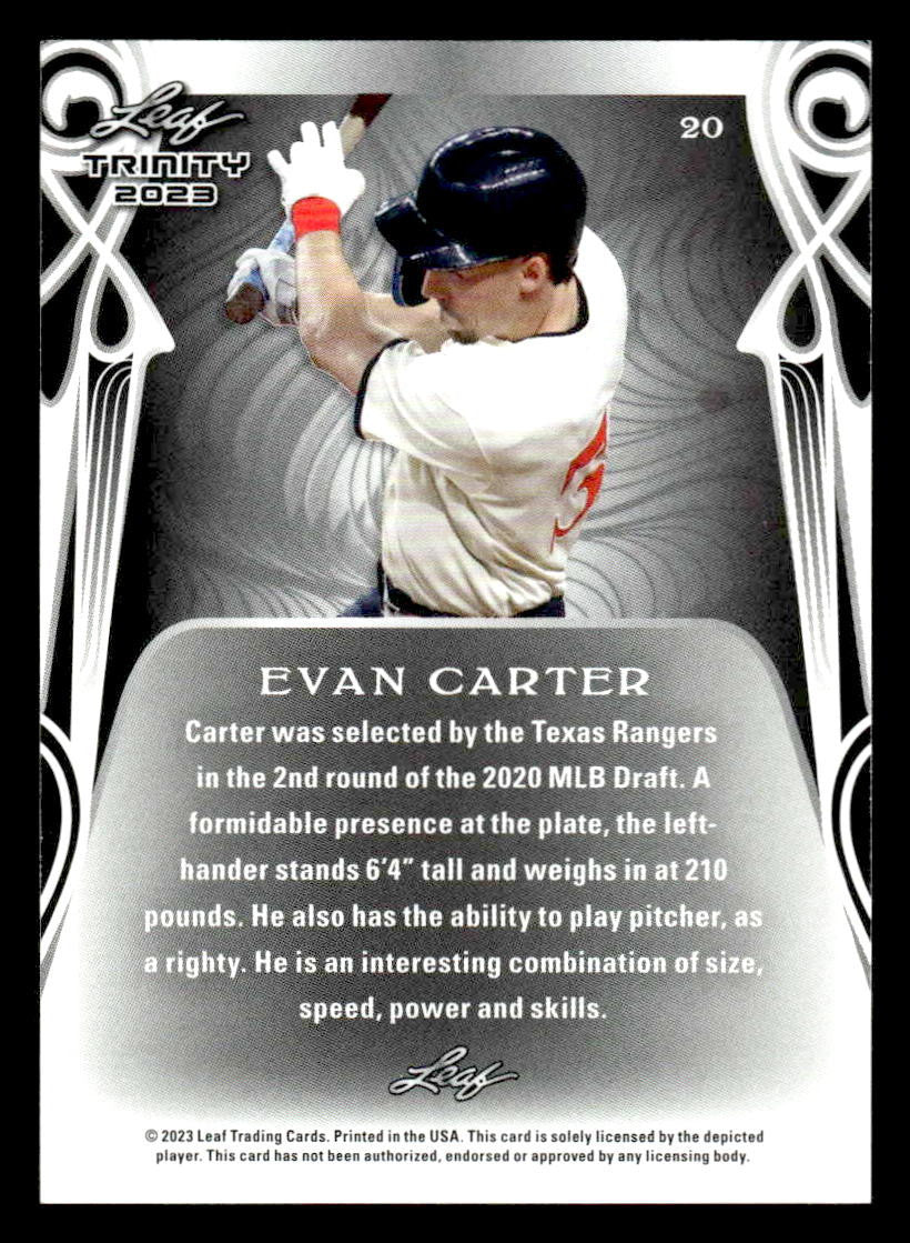 2023 Leaf Trinity #20 Evan Carter
