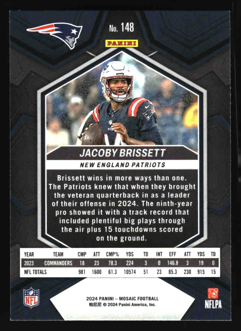 2024 Panini Mosaic #148 Jacoby Brissett