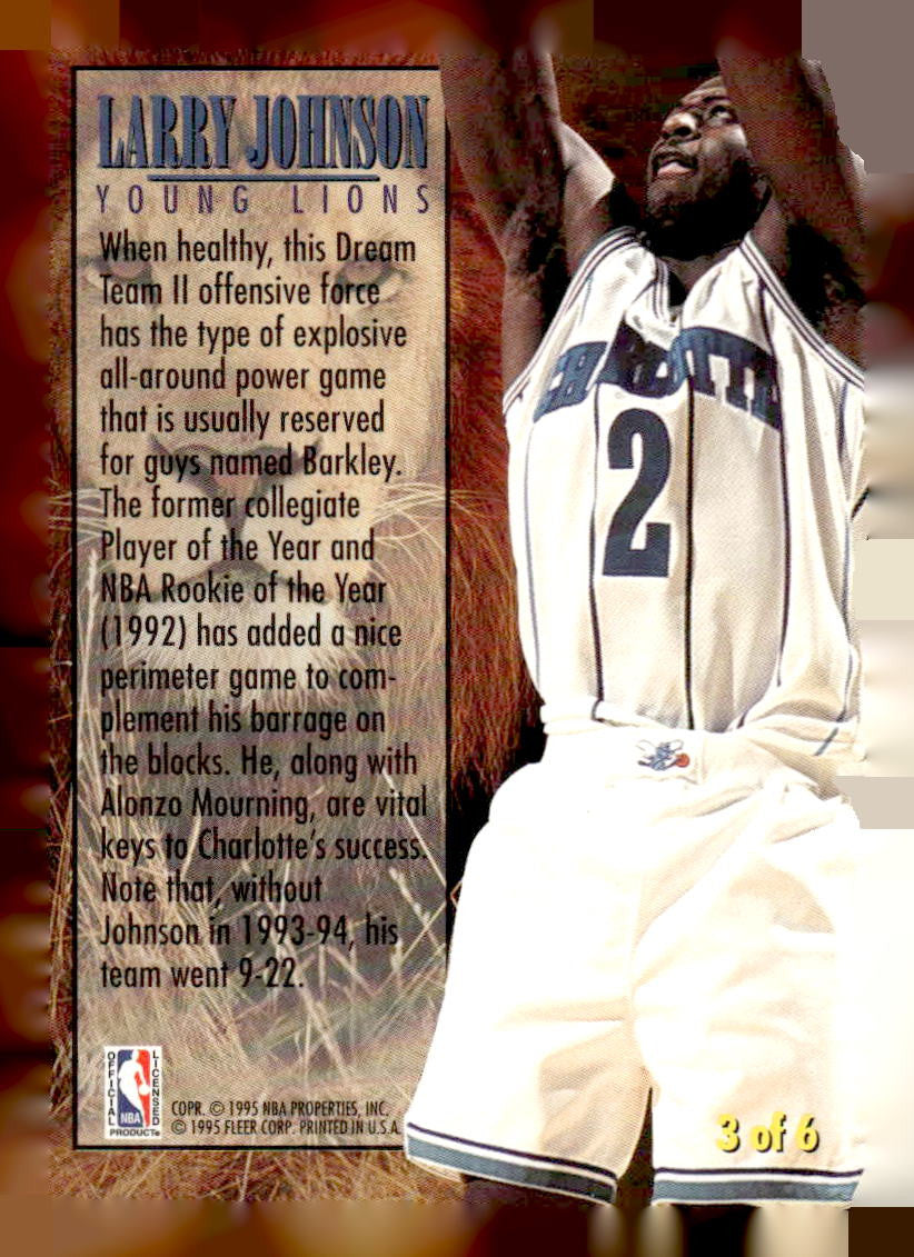 1994-95 Fleer #3 Larry Johnson Young Lions