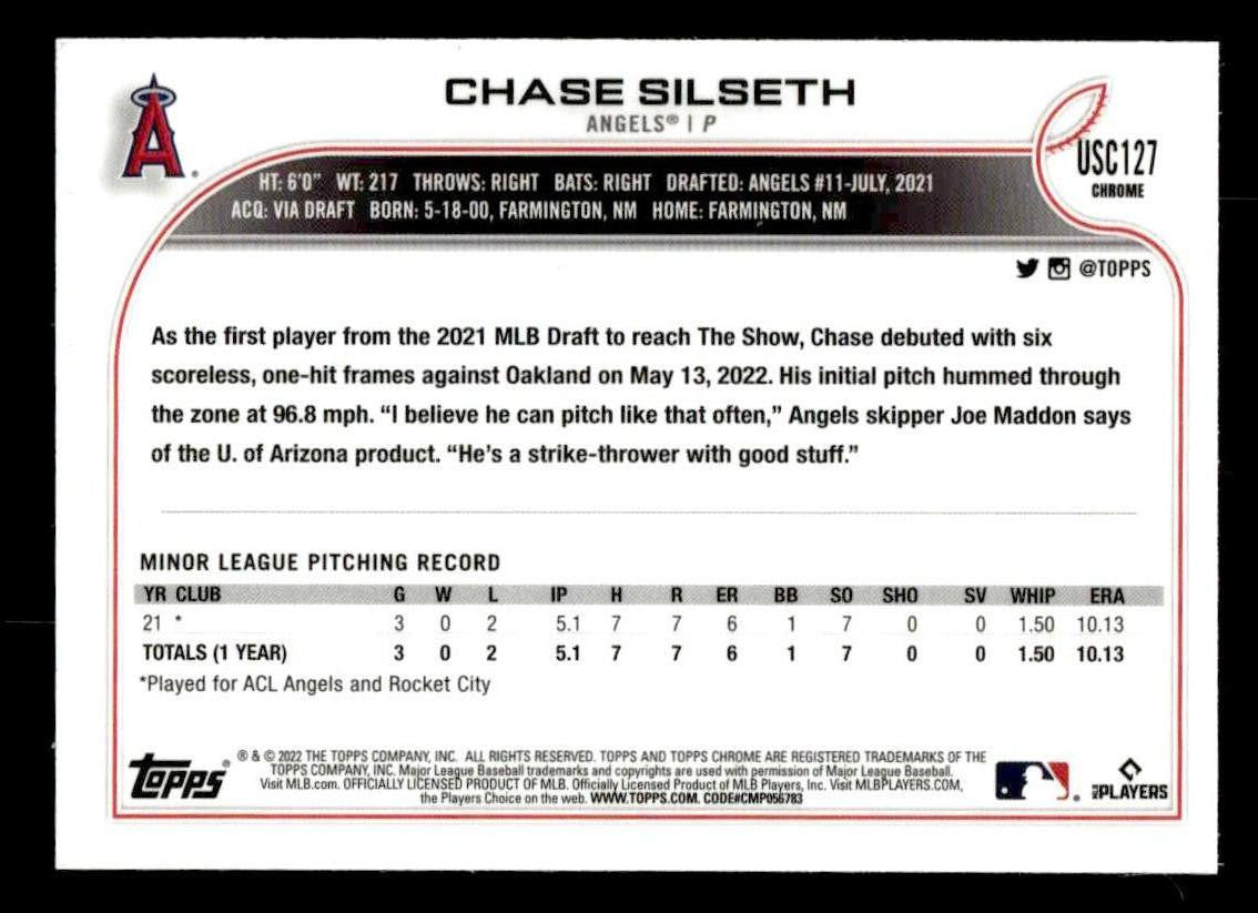 2022 Topps Chrome Update #USC127 Chase Silseth