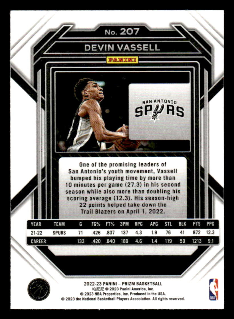 2022-23 Panini Prizm #207 Devin Vassell