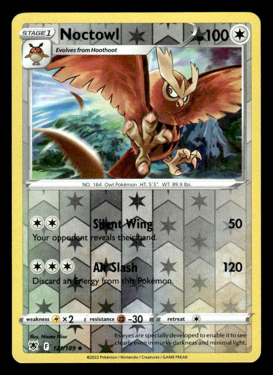 SWSH10: Astral Radiance #121/189 Noctowl Reverse Holo Uncommon
